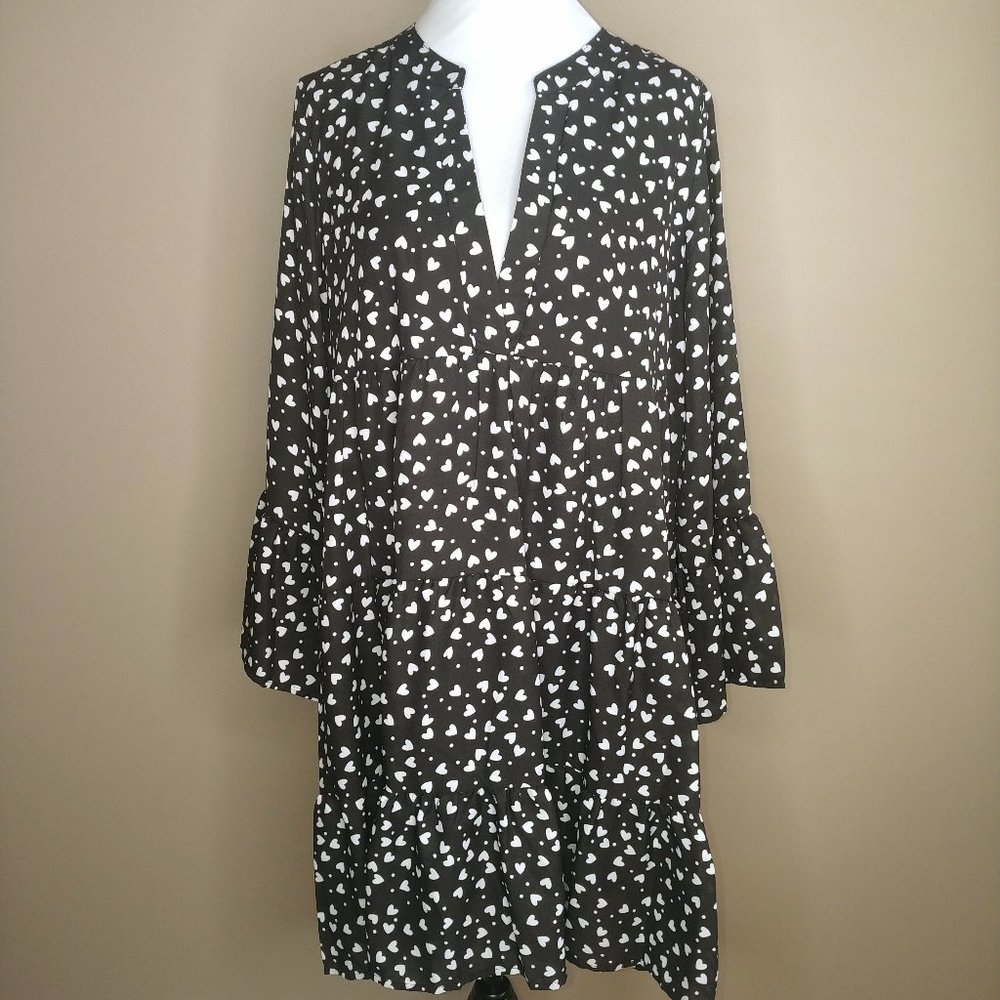 NWOT Quicao Baby Doll Drop Waist Lined Dress